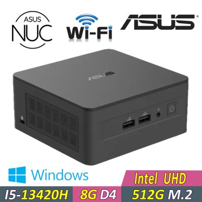 ASUS 華碩 NUC 13 PRO {YAIN5-007 W}迷你電腦(i5-13420H/8G D4/512G/WIN11)(RNUC13ANHI500009I)
