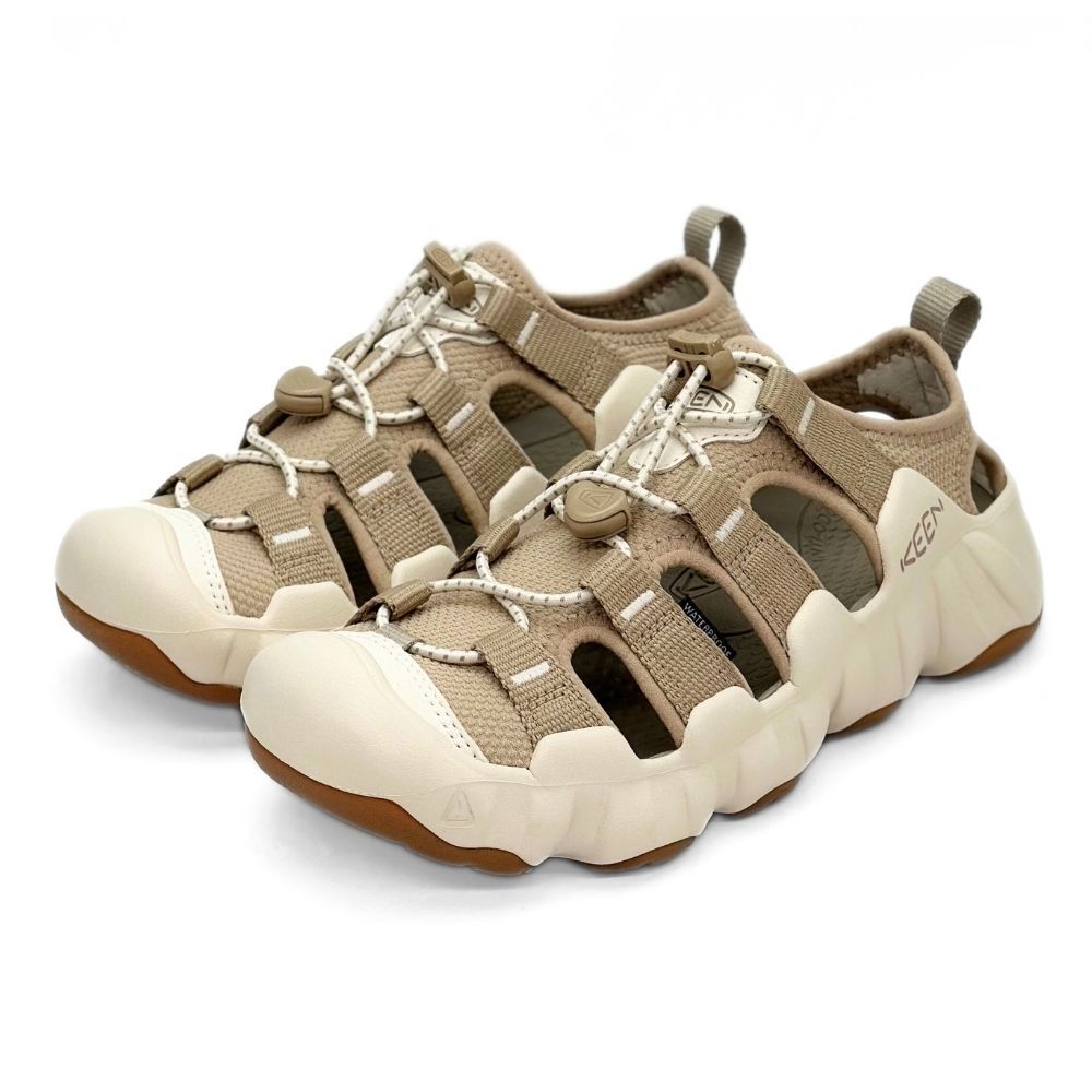 KEEN HYPERPORT H2 寬織帶厚底運動涼鞋 女 卡其 戶外防滑護趾登山溯溪鞋 包頭護指涉水沙灘鞋 1030678