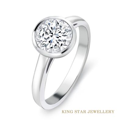 King Star 50分 DVS 18K金 天然鑽石戒指 泡泡(3 Excellent極優 八心八箭)