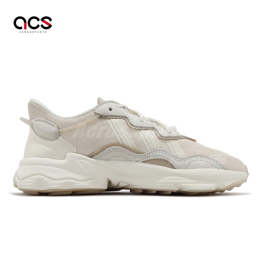 adidas 休閒鞋Ozweego W 女鞋米白復古麂皮三葉草運動鞋愛迪達IG7824