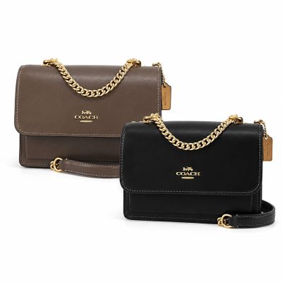 COACH Mini Klare 經典防刮皮革兩用風琴包(多色選)