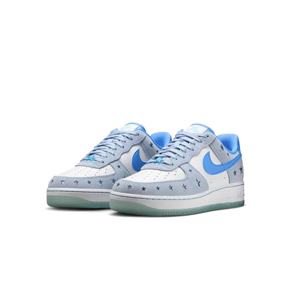 W Nike Air Force 1 Low Starstruck 藍白星星麂皮拚皮革HQ8051-400 
