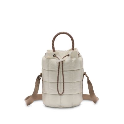 NIKE NK NSW PUFFLE TINY TOTE 男女 水桶包 側背包 休閒 米白色-HQ6709072