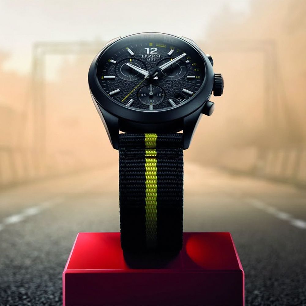 TISSOT 天梭 官方授權 PR100 2026 環法自由車賽聯名石英計時手錶 開學換新季 送禮推薦-40mm 附贈黑色錶帶 T1504173705700