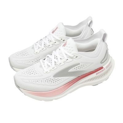 Brooks 慢跑鞋 Glycerin GTS 23 D 寬楦 女鞋 白灰 甘油系列23代 1204921D133