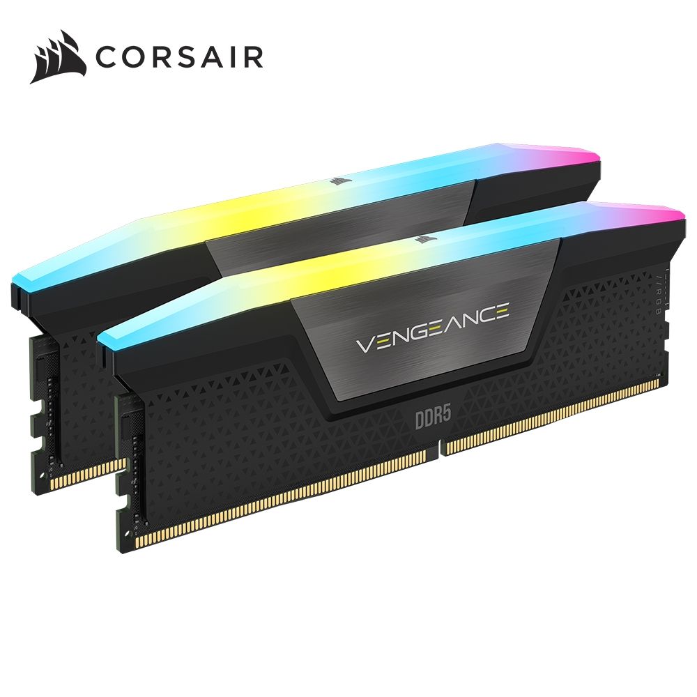 【CORSAIR 海盜船】Vengeance RGB 黑 32GB(16Gx2) DDR5-5600/CL40 (CMH32GX5M2B5600C40K)