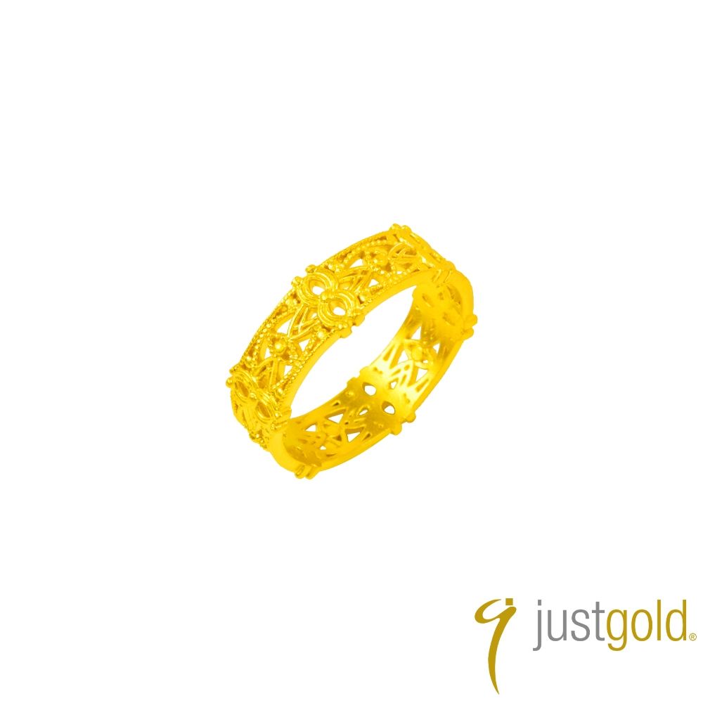 【Just Gold 鎮金店】雋藏 華飾 黃金戒指