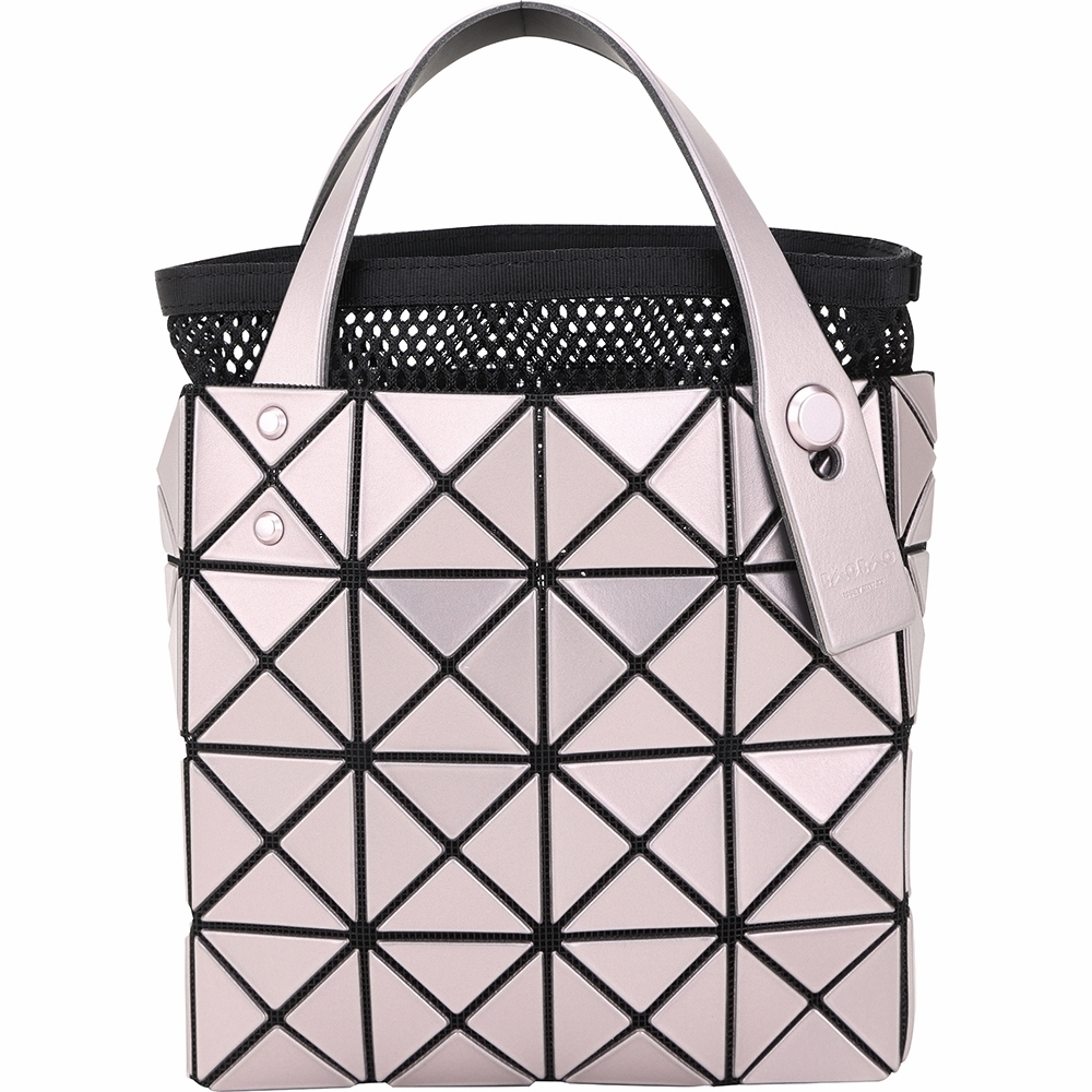 ISSEY MIYAKE 三宅一生BAOBAO LUCENT BOXY 4x4 金屬感皮質幾何手提托特