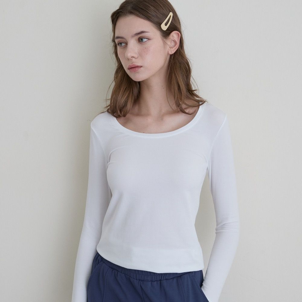 GIORDANO 女裝圓領極暖衣 G-WARMER系列【多色任選】 (01 標誌白)