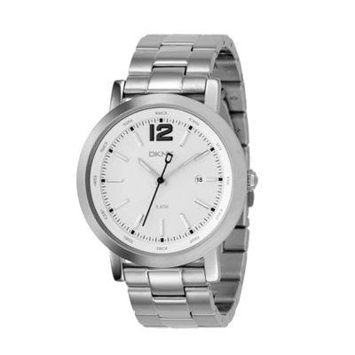 DKNY 經典子爵腕錶-銀-NY1442-46mm