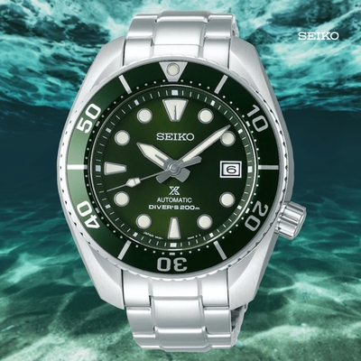 SEIKO 精工 PROSPEX DIVER SCUBA 200米潛水機械錶-綠面 SPB103J1/6R35-00A0G 送禮 禮物推薦 SK028