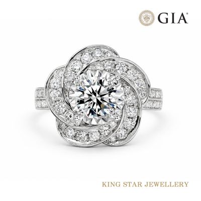 King Star GIA 1克拉18K金 天然鑽石戒指 絢麗(3克拉視覺效果)