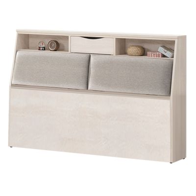 文創集 海島6尺雙人加大貓抓皮革床頭箱(不含床底＋不含床墊)-180x30x106cm免組