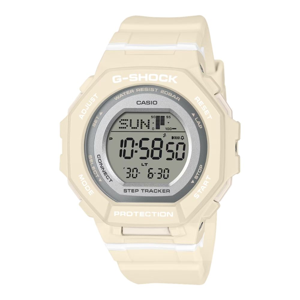 CASIO卡西歐  G-SHOCK 藍芽 率性休閒 酷炫時尚 電子錶款 米色 GMD-B300-7_43.8mm
