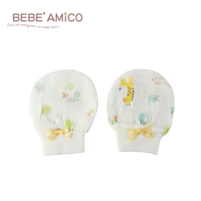 BEBE AMiCO-童話森林-負離子紗布手套(長頸鹿/棒棒糖)