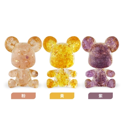 O Pretty 歐沛媞 幸運水晶泰迪熊4X2.3X6.8cm-多色可選