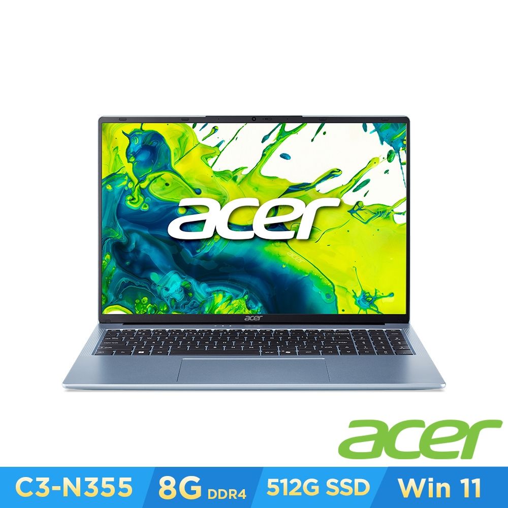 Acer 宏碁 Aspire Lite AL15-34P-381A 15.3吋文書筆電-銀河藍(C3-N355/8GB/512GB/Win11)