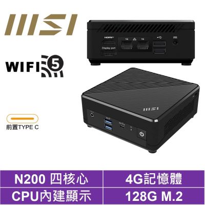 MSI微星 MSI 微星 CubiN 四核心{英仙座UBBA}迷你電腦(N200/4G/128GB M.2)