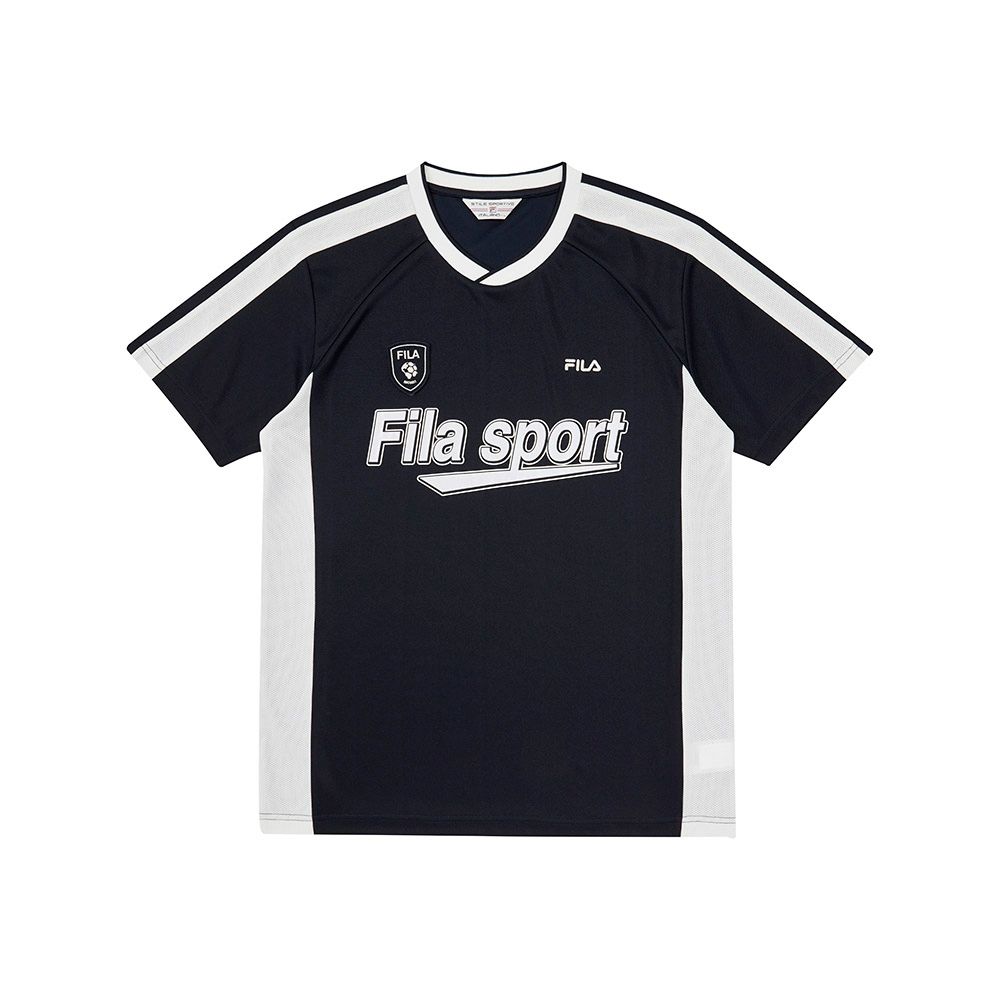 FILA 男短袖圓領T恤-藏青 1TEA-1501-NV
