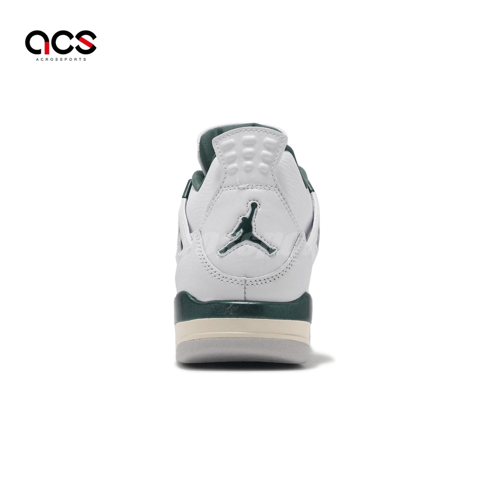 Nike 休閒鞋Air Jordan 4 Retro GS 大童女鞋白綠Oxidized Green FQ8213