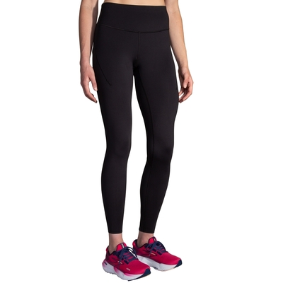 BROOKS 女 Spark 全長緊身褲 經典黑(221664001)