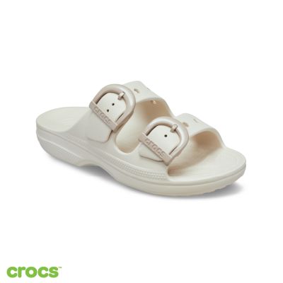 Crocs卡駱馳 (女鞋) 假日女款造型彩扣涼鞋-冰凍米色-212867-2MC