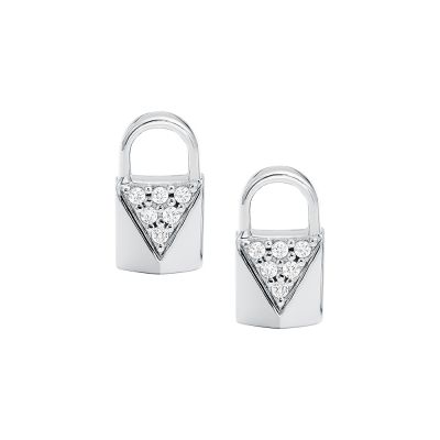 MICHAEL KORS Mercer Link 925純銀掛鎖耳環-銀色 MKC1010AN040