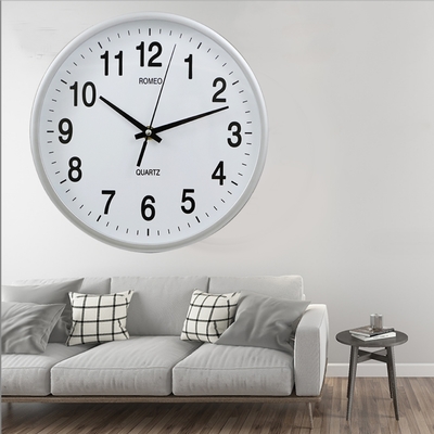 鐘 置物 羅蜜歐10吋銀色邊框靜音掛鐘NEW-61 | 時鐘掛鐘| Yahoo購物中心