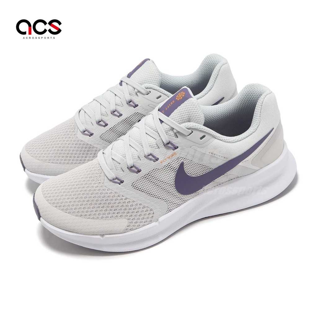 Nike 慢跑鞋Wmns Run Swift 女鞋灰紫透氣緩衝運動鞋DR2698-010