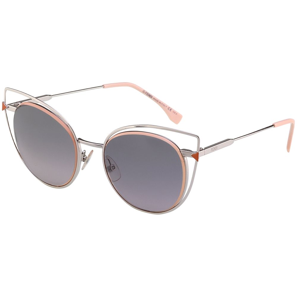 FENDI 太陽眼鏡(粉色配銀色)FF0176S