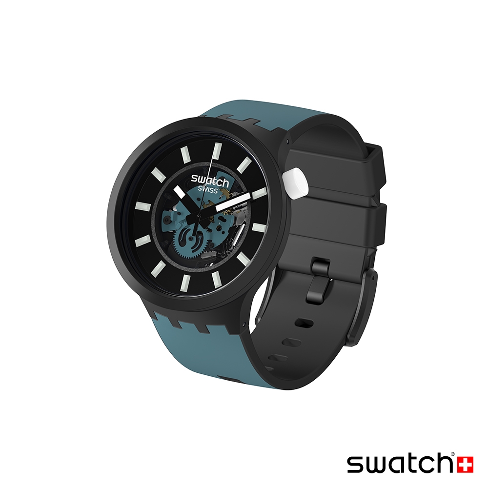 Swatch NIGHT TRIP 大錶面手錶/男錶/女錶/瑞士製造SB03B107 (47mm