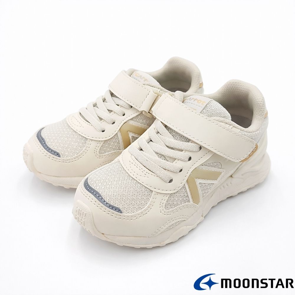 日本月星MoonStar機能童鞋-HI系列H底穩定童鞋(2E寬楦)中大童段-CRC2380HI1米白(17~23.5cm)