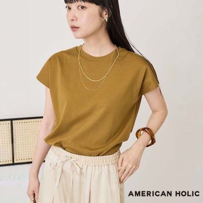 〈AMERICAN HOLIC〉抗菌除臭法式袖素面上衣