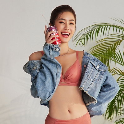 瑪登瑪朵 無比集中軟棉圈內衣 B-E罩杯(蜜磚粉)