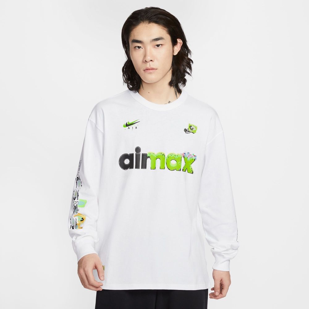 NIKE 長袖上衣男運動AS M NSW FAM REUNION LS TEE 白IQ3976-100 | NIKE
