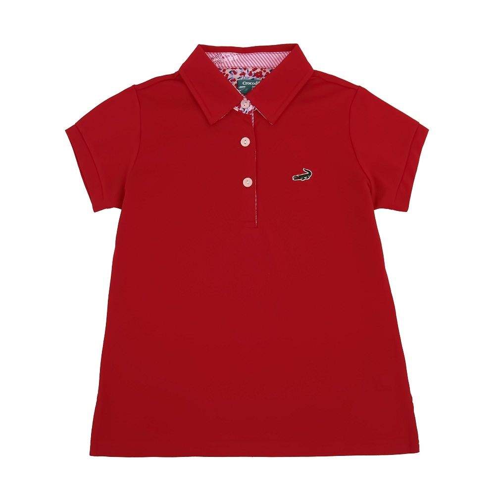 Crocodile Junior 小鱷魚童裝-鱷魚女POLO衫-紅色 ( 101150-01 大碼款)