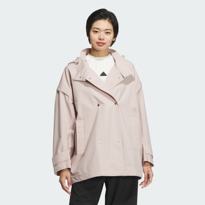 【adidas 愛迪達】 LUXFLOW 連帽風衣外套 女 JG8165