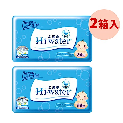 康乃馨 Hi-Water水濕巾 80片x12包/箱【2箱組】