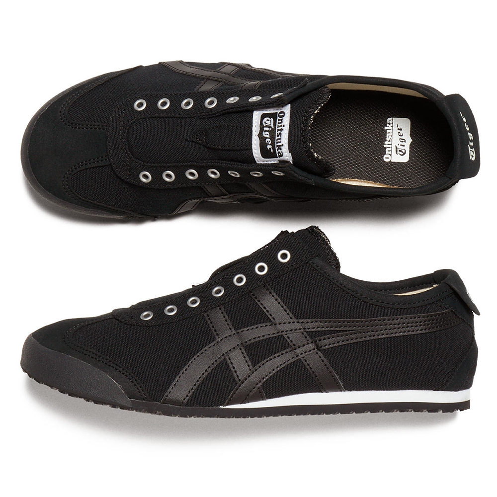 Onitsuka Tiger鬼塚虎-黑色MEXICO 66 SLIP-ON休閒鞋D3K0Q-9090