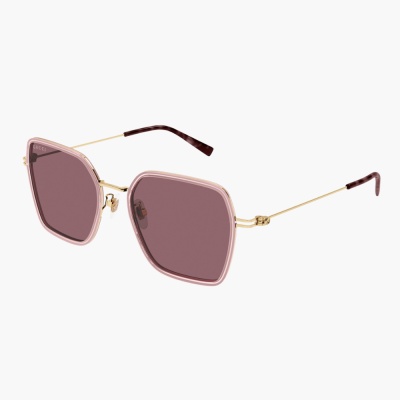 【GUCCI 古馳】方形金屬太陽眼鏡(GG1850SA-004)