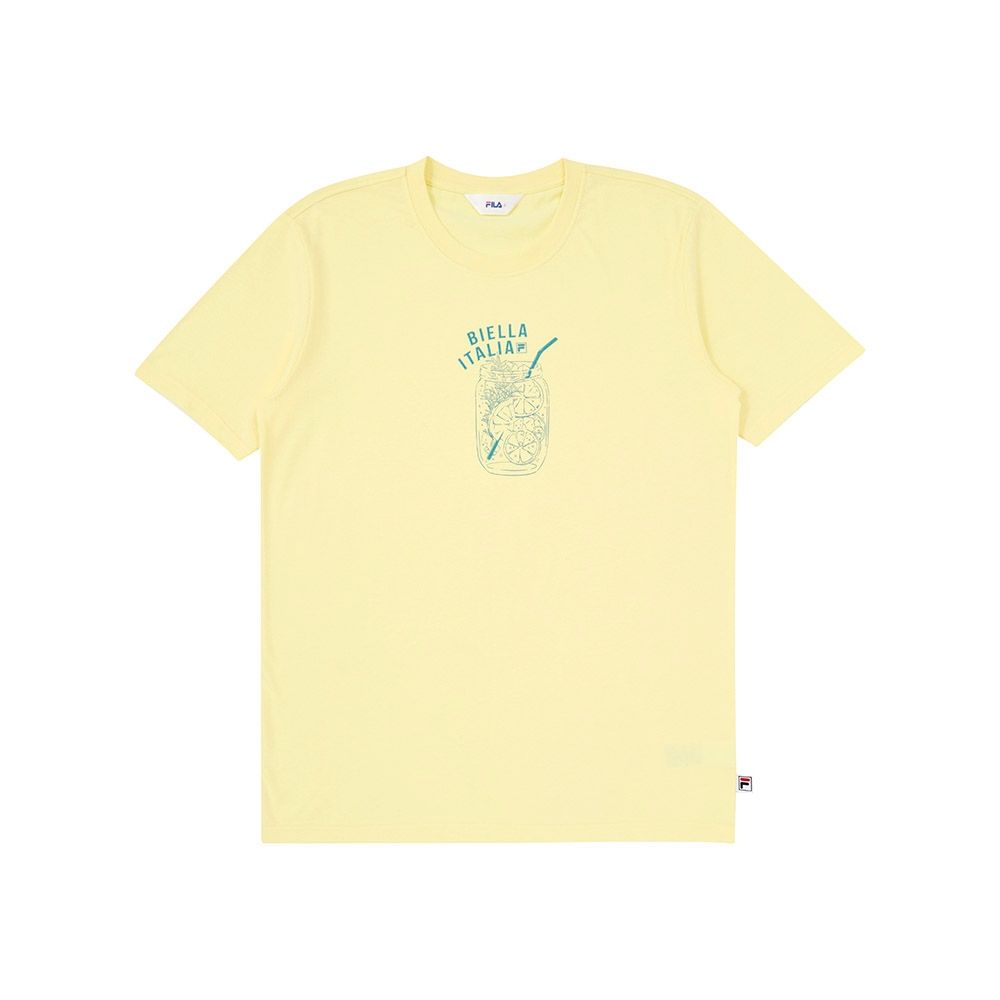 FILA 中性短袖圓領T恤-蒼芎黃 1TEA-1511-YE