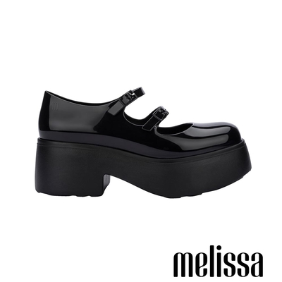 Melissa-雙細帶厚底瑪莉珍鞋-黑色