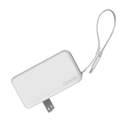【amuok】自帶線插頭二合一 行動電源 5000mAh 22.5W 行動電源