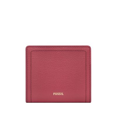 【FOSSIL】Logan 真皮RFID防盜短夾-桃紅色 SL7829667
