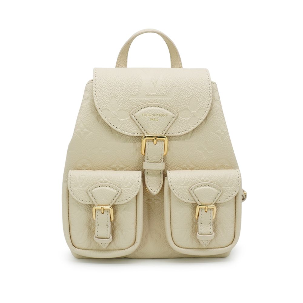 Louis Vuitton LV路易威登 展示品 壓紋牛皮後背包(M47106-奶油色)