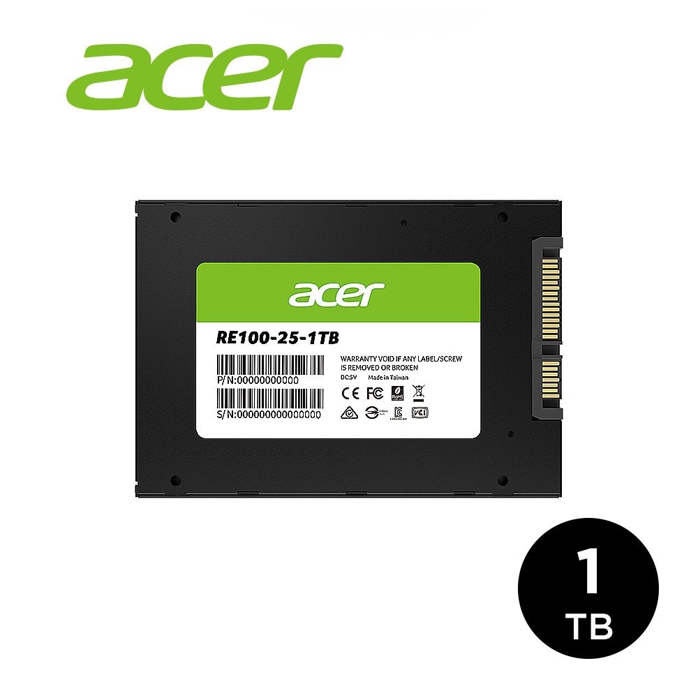 Acer 宏碁RE100 SATA 2.5” 1TB SSD固態硬碟(RE100-25-1TB) | 其他品牌