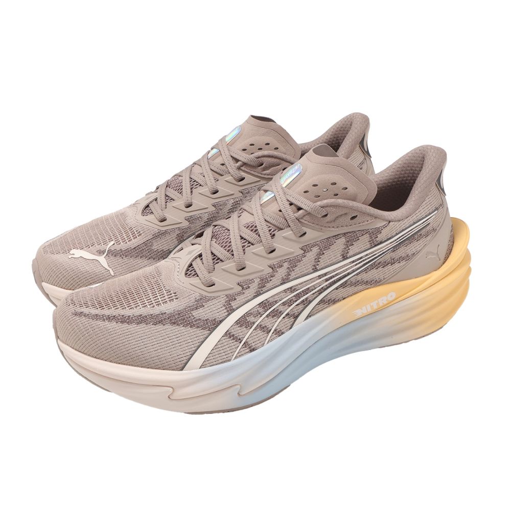 Puma 慢跑鞋 Deviate Nitro 4 RC 男鞋 棕 粉紅 氮氣中底 緩震 312903-01