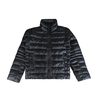 CANADA GOOSE Cypress黑色圓標LOGO刺繡設計聚醯胺輕量羽絨外套(女款/黑)