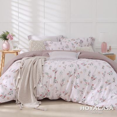 HOYACASA 60支天絲枕套床包三件組- 花隱時光(雙人)