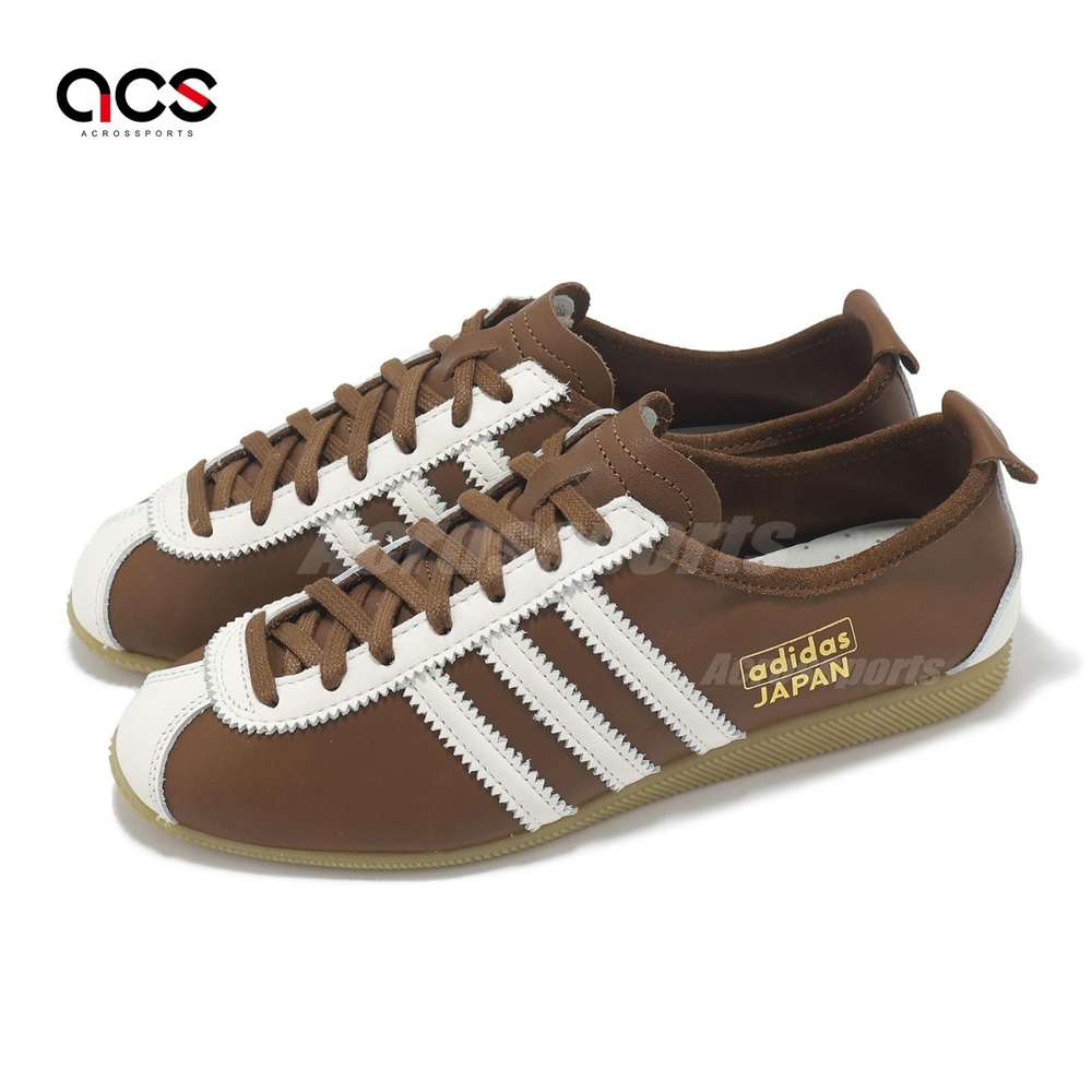 adidas 休閒鞋Japan 男鞋女鞋棕白皮革燙金膠底復古愛迪達JH5434 | 休閒